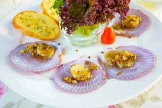 Vieiras Gratinadas Con Bechamel