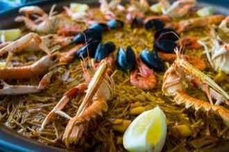 Receta de fideuá de marisco